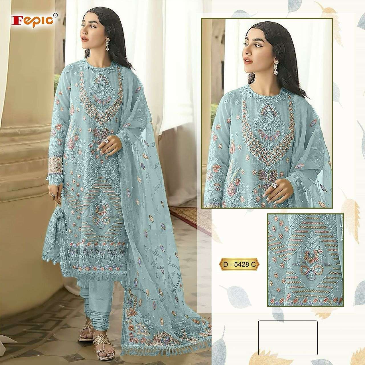 FEPIC ROSEMEEN D NO D 5428 GEORGETTE SUIT WHOLSALER