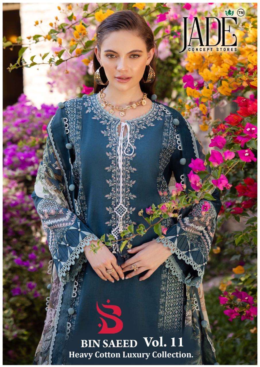 JADE BIN SAEED HEAVY LUXURY VOL.11 Dress Materials Wholesale Catalog