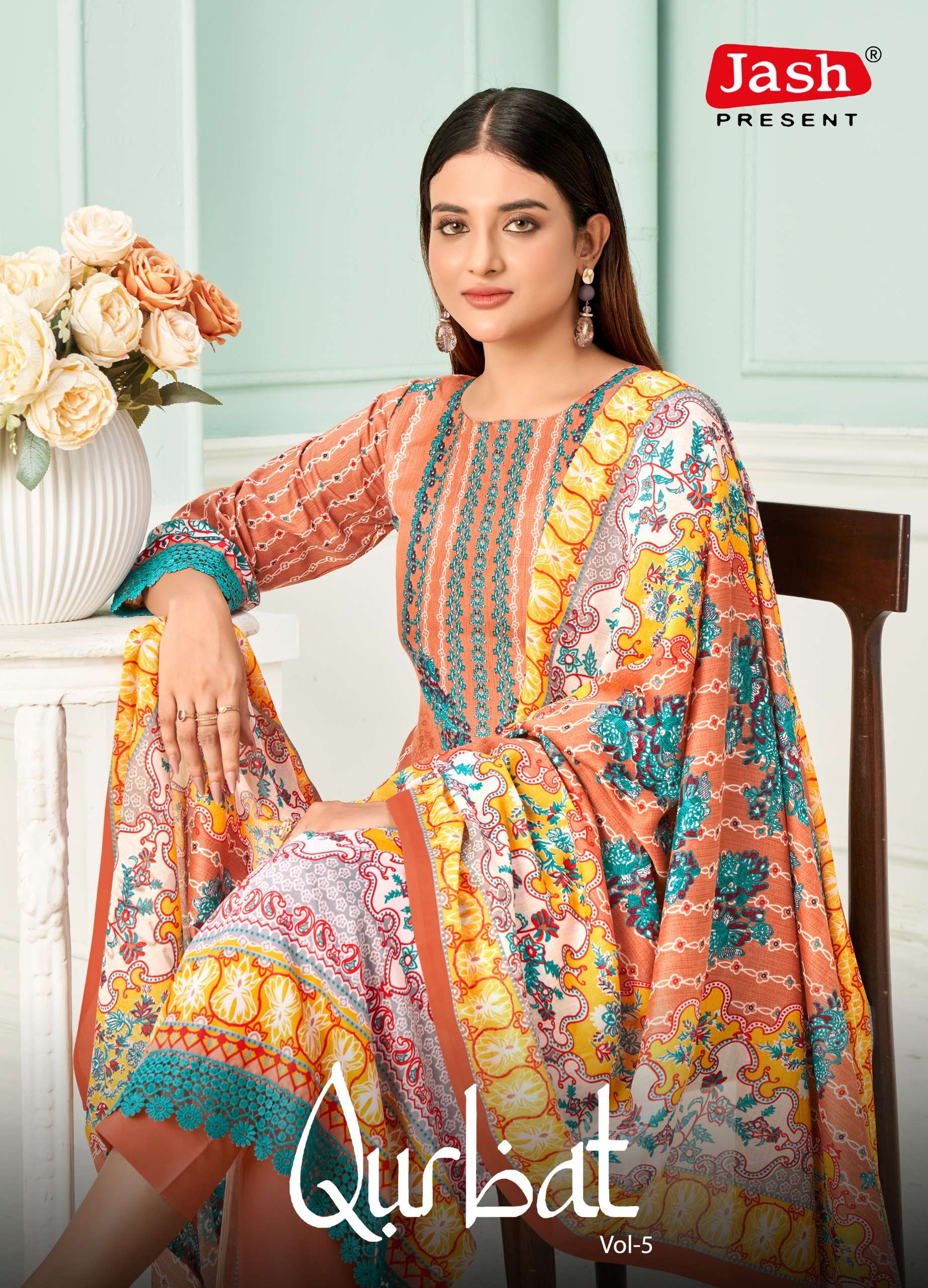 JASH QURBAT-5 MIX Cotton Salwar Kameez Suppliers