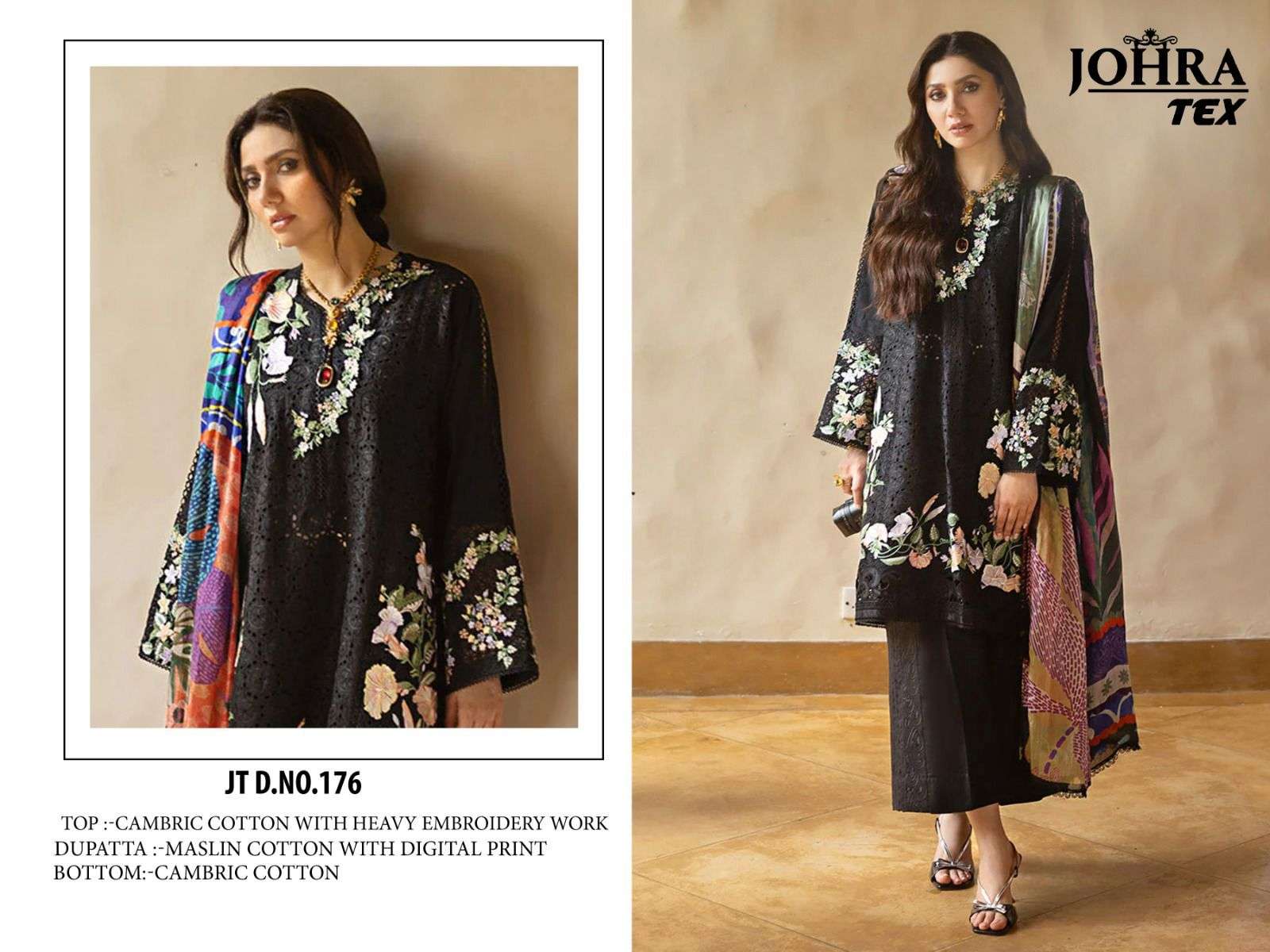 JOHRA TEX D NO JT-176 SINGLE PCS Cotton Salwar Kameez Suppliers