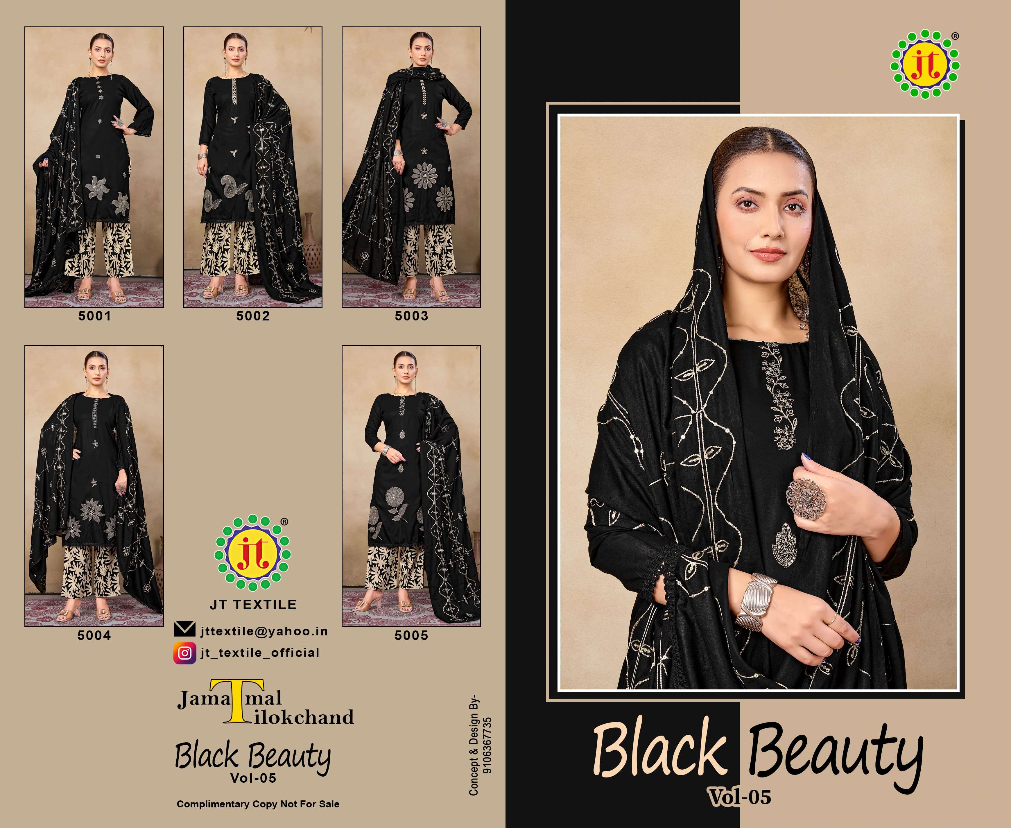 JT  BLACK BEAUTY 5 RAYON  Salwar Kameez Suppliers