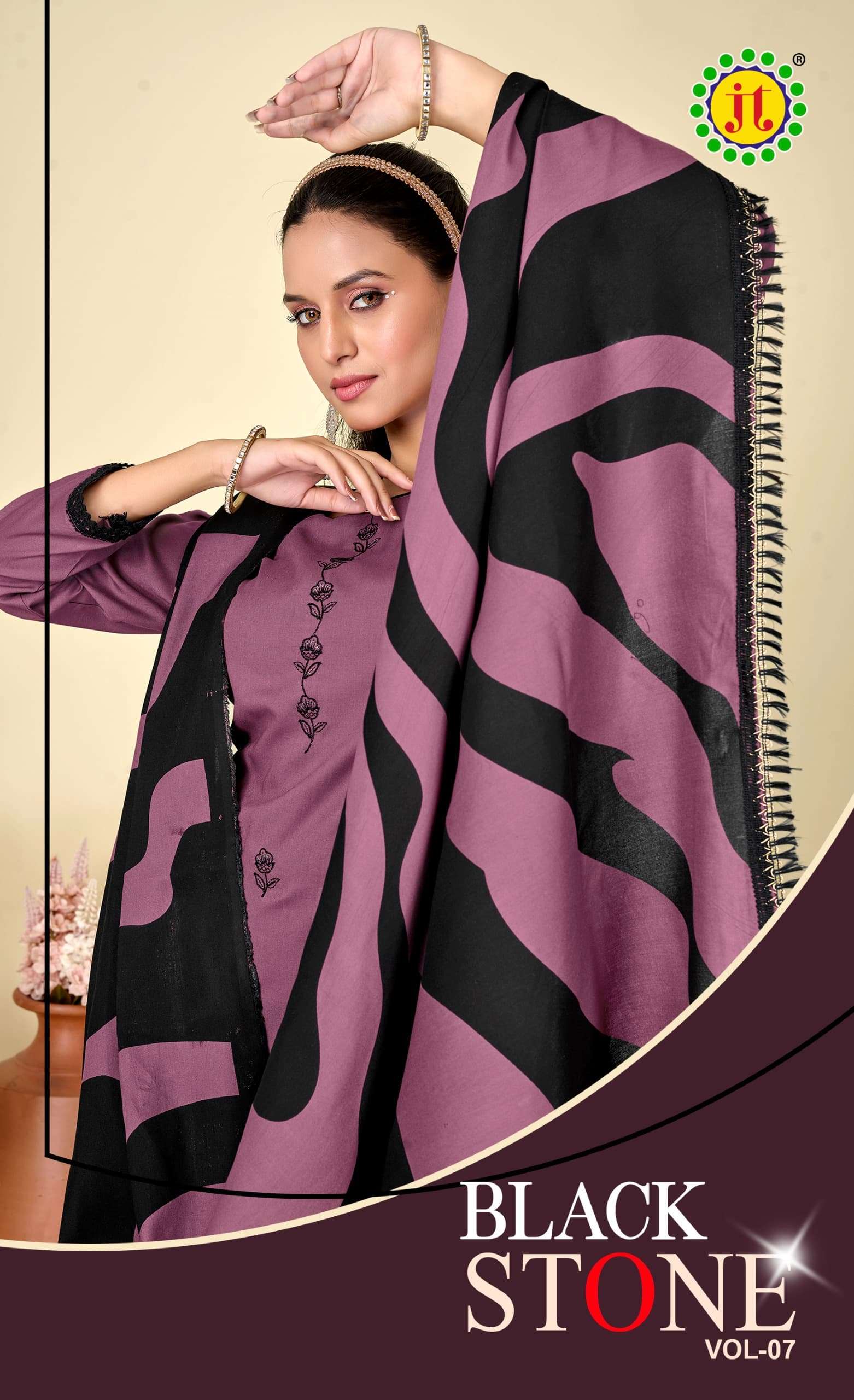 JT Black Stone 7  RAYEN Salwar Kameez Suppliers