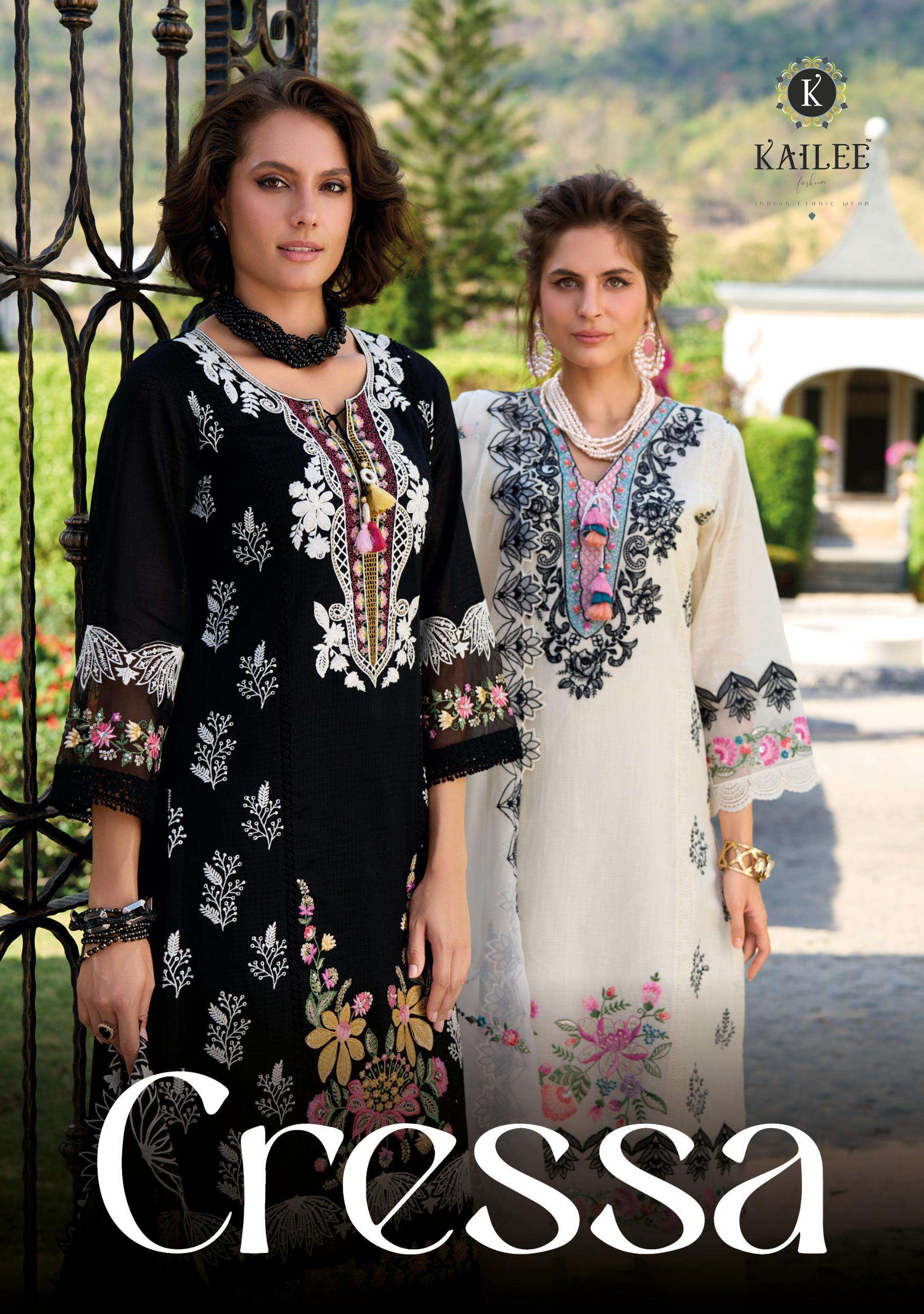 KAILEE FASHION BALCK ND WHITE CRESSA Cotton Readymade Suppliers