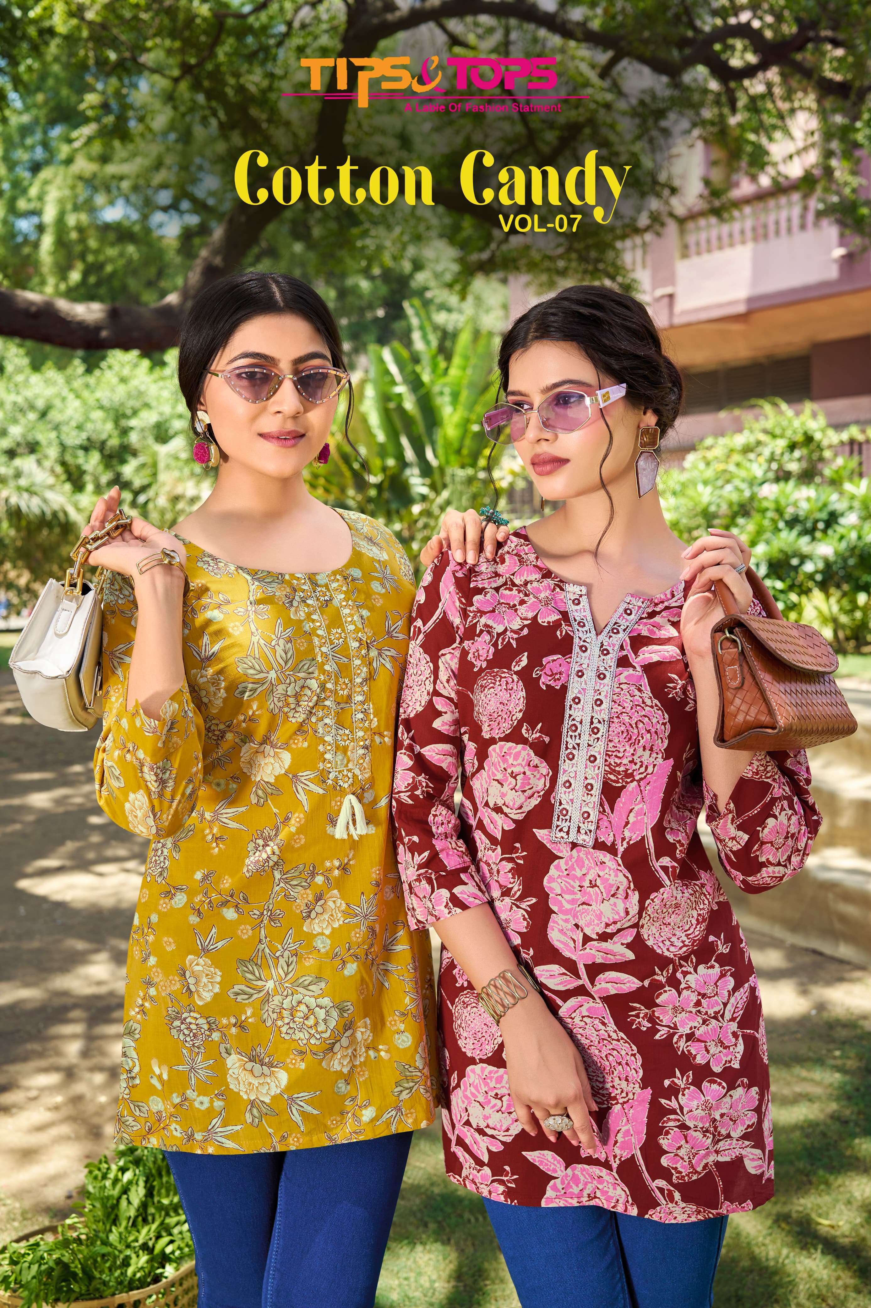TIPS & TOPS COTTON CANDY Vol 07 Cotton KURTI Suppliers