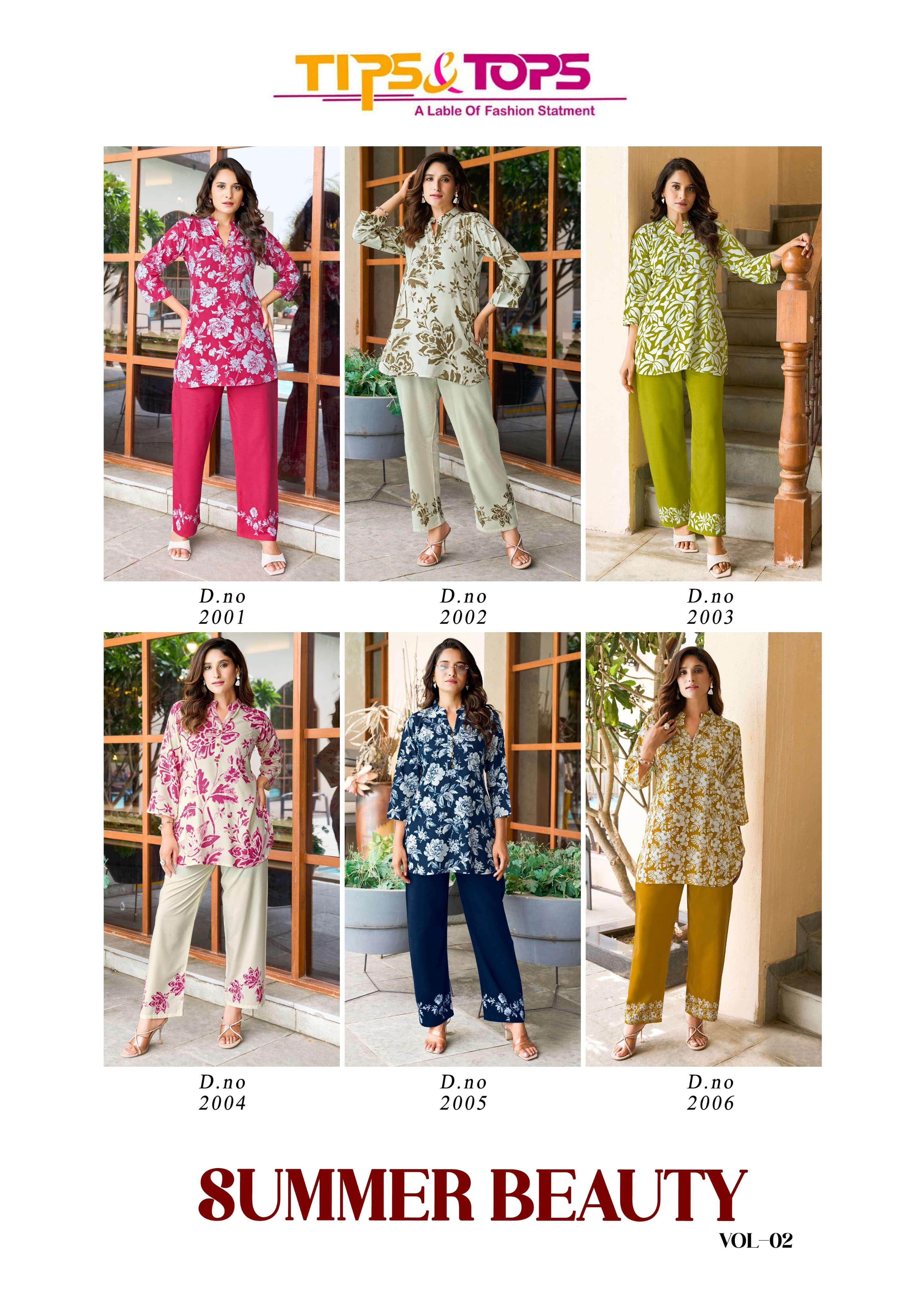 TIPS & TOP SSUMMER BEAUTY Vol 02 CO-ORD SET Wholesale Catalog